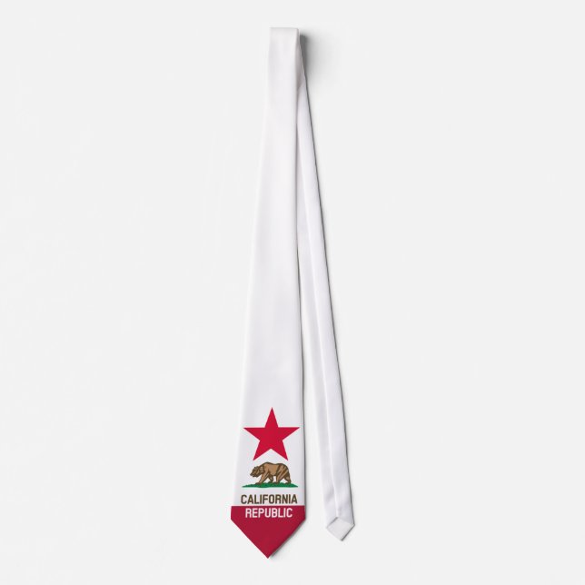 CALIFORNIA REPUBLIC State Flag Fitted Designs Tie (Front)