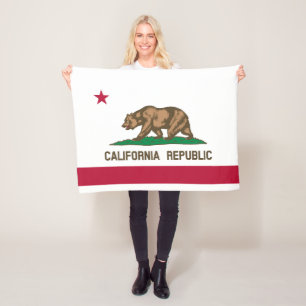 California Republic State Flag Fleece Blanket