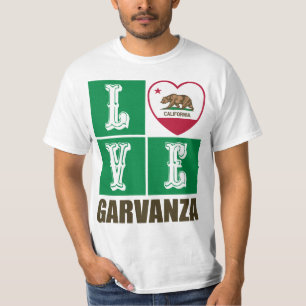 California Republic State Flag Heart Garvanza T-Shirt