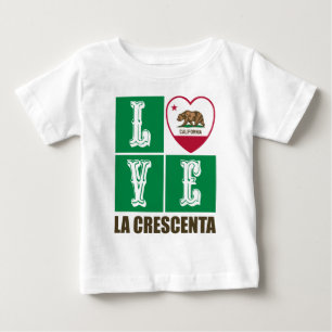 California Republic State Flag Heart La Crescenta Baby T-Shirt
