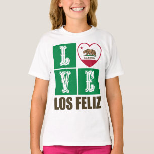 California Republic State Flag Heart Los Feliz T-Shirt