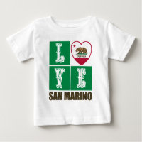 California Republic State Flag Heart San Marino