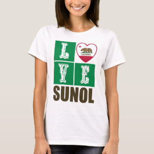 California Republic State Flag Heart Sunol T-Shirt