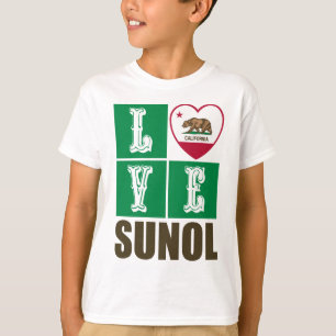 California Republic State Flag Heart Sunol T-Shirt