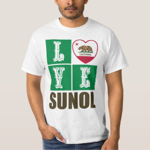 California Republic State Flag Heart Sunol T-Shirt