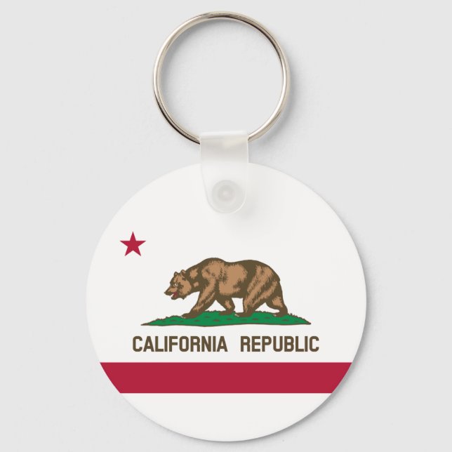 California Republic State Flag Keychain (Front)