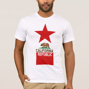 CALIFORNIA REPUBLIC State Flag Large Star Design T-Shirt