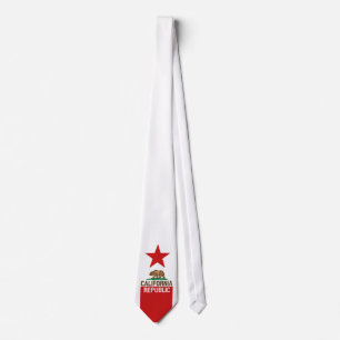 CALIFORNIA REPUBLIC State Flag Large Star Design Tie