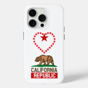 CALIFORNIA REPUBLIC State Flag Love iPhone 15 Pro Case
