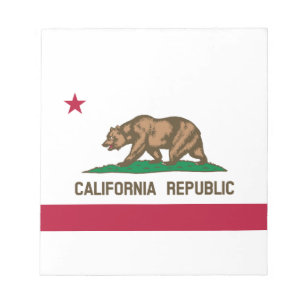 California Republic State Flag Notepad