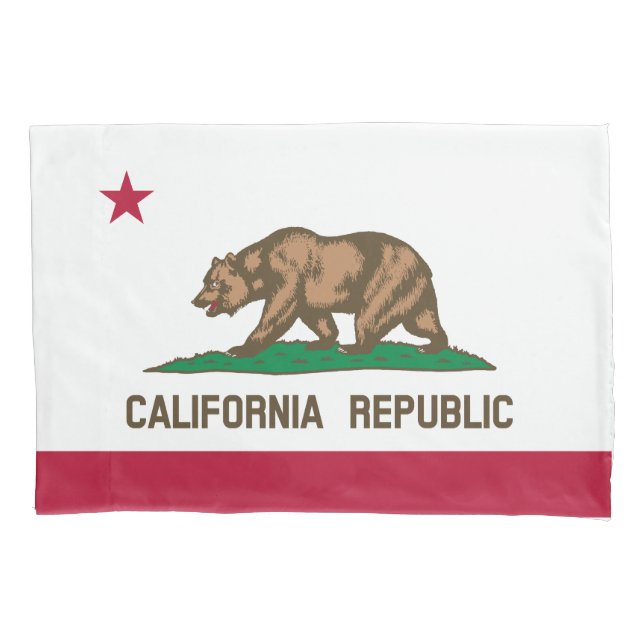 California Republic State Flag Pillowcase (Front)
