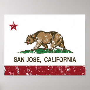 California republic state flag san jose poster