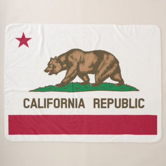 California Republic State Flag Sherpa Blanket