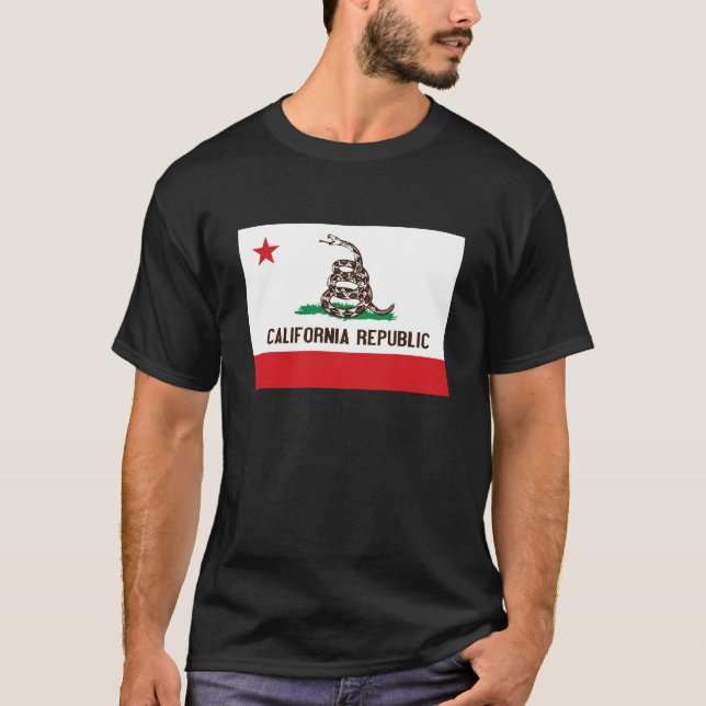 CALIFORNIA REPUBLIC STATE FLAG SHIRT (DARK SHIRT) (Front)