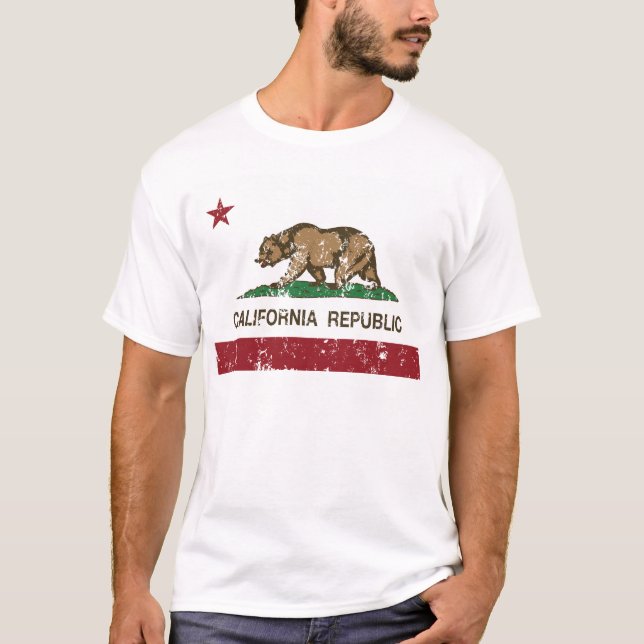 california republic state flag T-Shirt (Front)