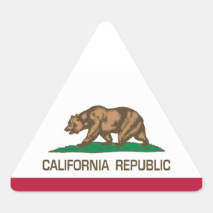 California Republic (State Flag) Triangle Sticker