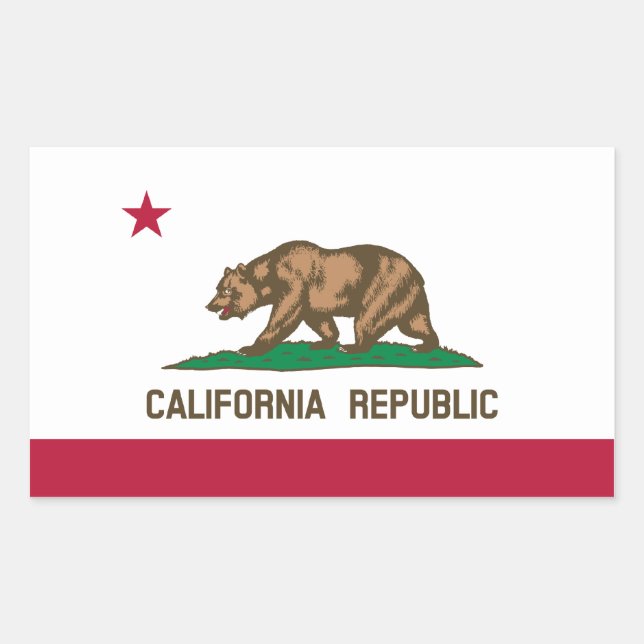 California Republic State Flag, United States Sticker (Front)