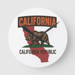 California Republic state pride Round Clock