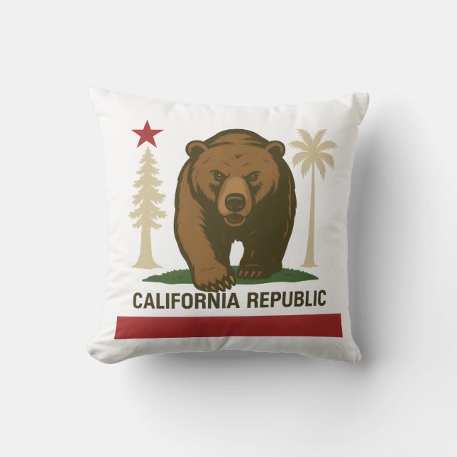 California Republic  Throw Pillow (Front)