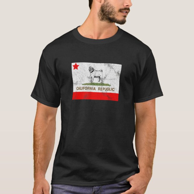 California Repuglic Flag By Umlaut 9 T-Shirt (Front)