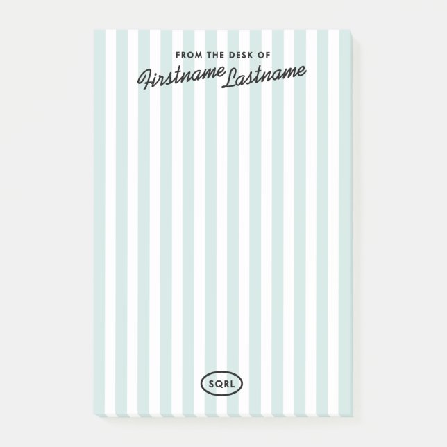 California Resort-Inspired Striped Memo Post-it Notes (Front)