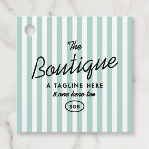 California Resort Striped Boutique Square Tag