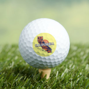 California Retro State Silhouette Golf Balls