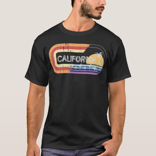 California Retro Streetwear Style T-Shirt (Front)
