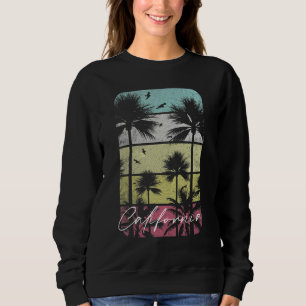 California Retro Vintage Beach Surf Surfing Sunset Sweatshirt