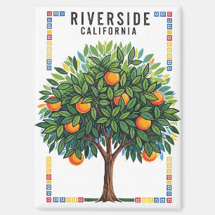 California Riverside Orange Tree Magnet