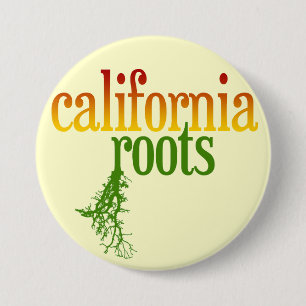 California Roots 3 Inch Round Button