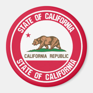 California Round Emblem Magnet
