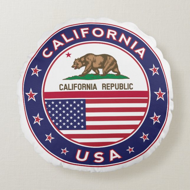 California Round Pillow (Front)