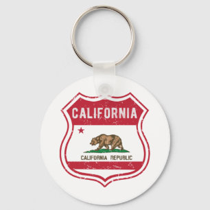 California Route 66 Flag Poster Acrylic Print Trip Keychain