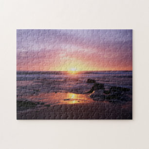 California, San Diego, Sunset Cliffs, Sunset 4 Jigsaw Puzzle