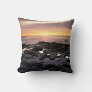 California, San Diego, Sunset Cliffs, Sunset 6 Throw Pillow