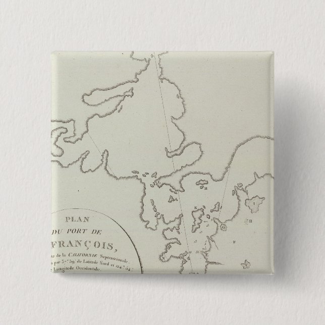 California San Francisco Bay Area 2 Inch Square Button (Front)