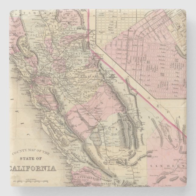 California, San Francisco Stone Coaster (Front)