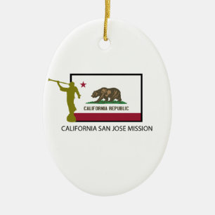 CALIFORNIA SAN JOSE MISSION LDS CTR CERAMIC ORNAMENT