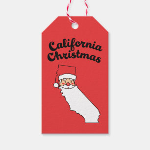 California Santa Claus Christmas Gift Tags