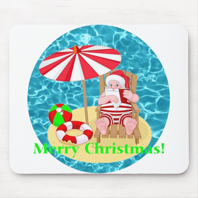 california santa claus mouse pad (Front)
