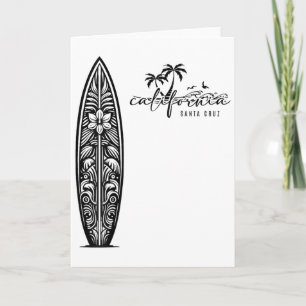California Santa Cruz, Surfing Surfboard Ckprint Card