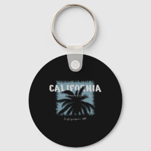 California Santa Monica Beach Surfing Session 1987 Keychain