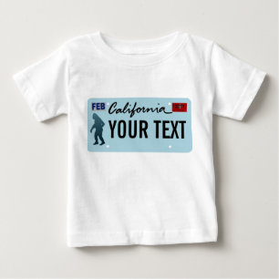 California Sasquatch License Plate Baby T-Shirt
