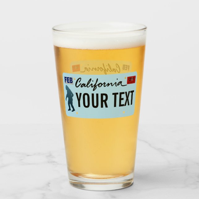 California Sasquatch License Plate Glass (Front Filled)