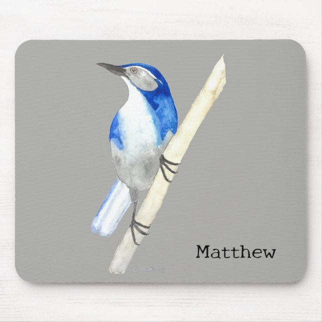 California Scrub Jay Mouse Pad (Front)