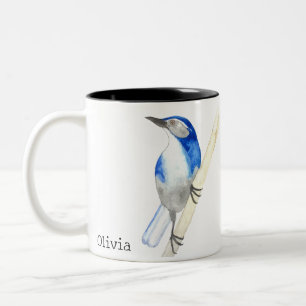 California Scrub Jay Two-Tone Coffee Mug