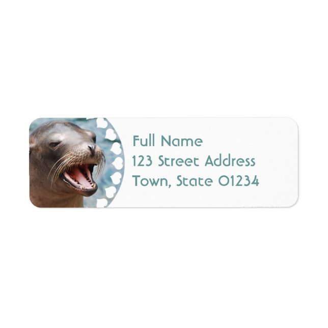 California Sea Lion Return Address Mailing Labels (Front)