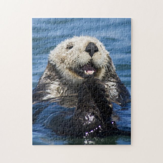 California Sea Otter Enhydra lutris) grooms Jigsaw Puzzle (Vertical)