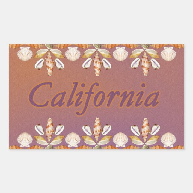 California Sea Shells Sticker (Front)